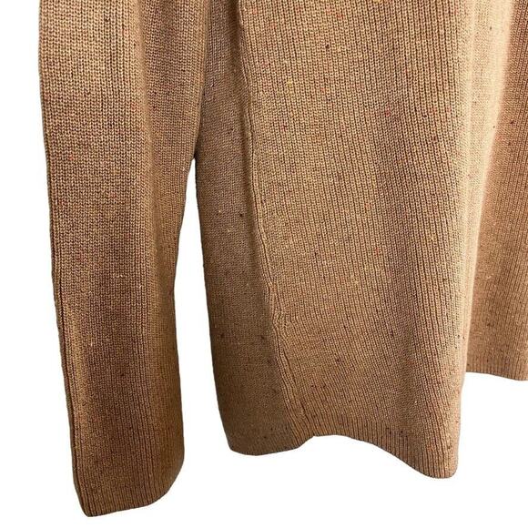 Talbots Womens Tan Cable Knit Cotton Blend Long Sleeve Pullover Thin Sweater M - Picture 4 of 16